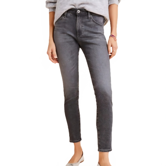 Ag Adriano Goldschmied Denim - Anthropologie AG Jeans Farrah High Rise Skinny Grey Slim Fit Waisted Ankle